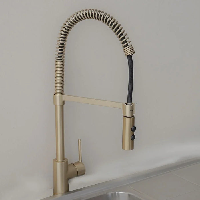 Milano Plus Pia Spring Pullout Sink Mixer Matt Gold-Made In China