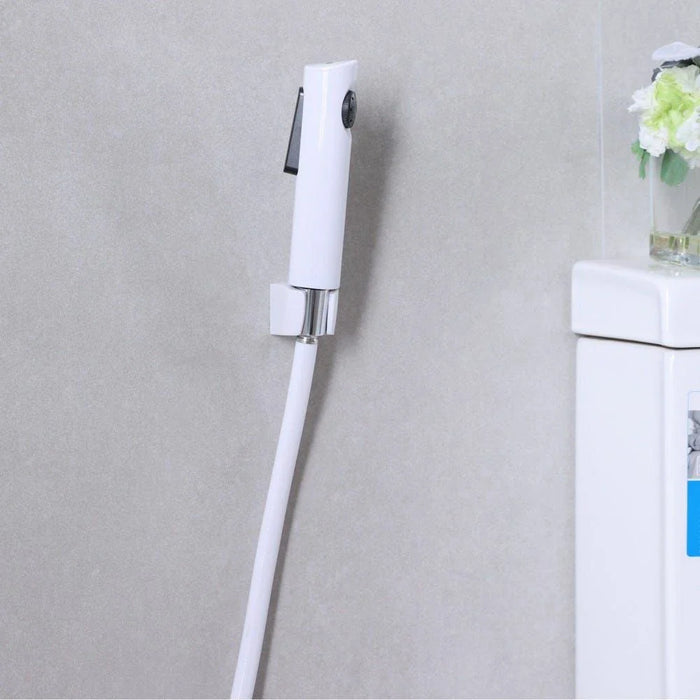Milano Phantom Shattaf Set | White | Elegant Handheld Bidet Spray, Durable ABS Material, Comfortable Grip, Bathroom Hygiene | 3-Year Warranty