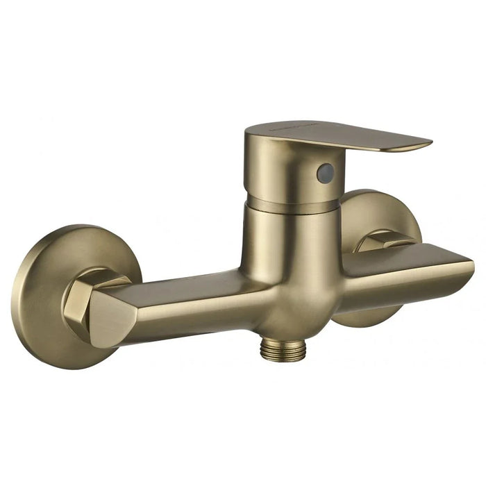 Milano Plus Bayz Plus Wall Shower Mixer| Durable Brass Body & Sleek Matte Finish for Contemporary Style | Matt Gold