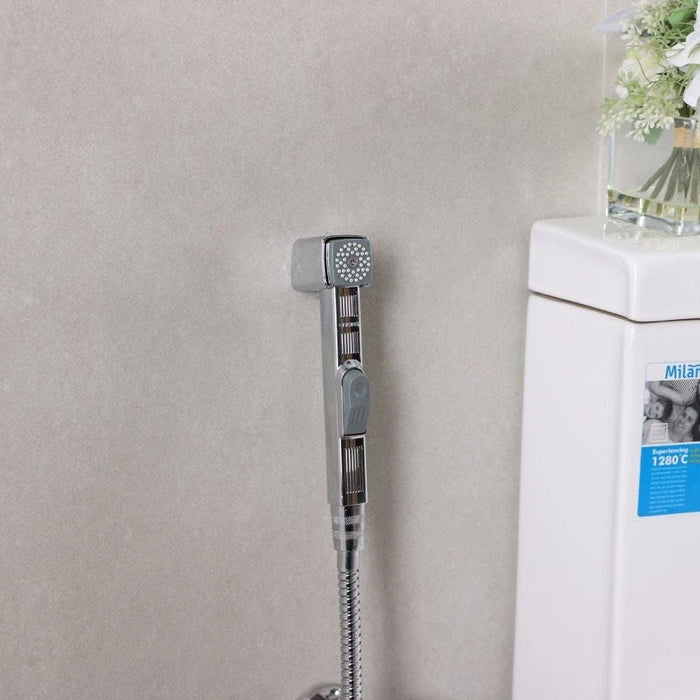 Milano Square Shattaf | Chrome | Sleek Handheld Bidet Spray, Modern Square Design, Durable Chrome Finish | 3-Year Warranty