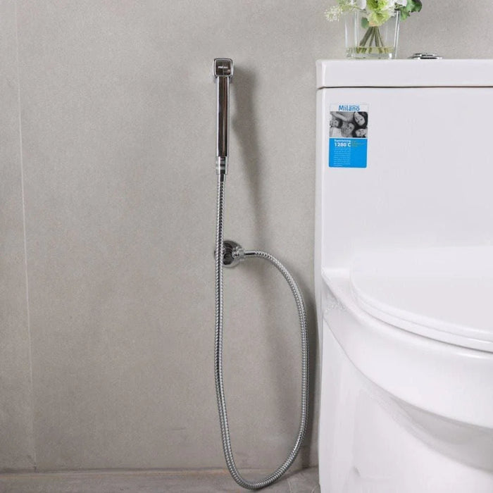 Milano Square Shattaf | Chrome | Sleek Handheld Bidet Spray, Modern Square Design, Durable Chrome Finish | 3-Year Warranty