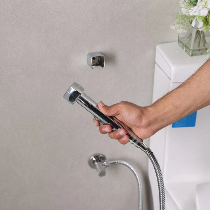 Milano Square Shattaf | Chrome | Sleek Handheld Bidet Spray, Modern Square Design, Durable Chrome Finish | 3-Year Warranty