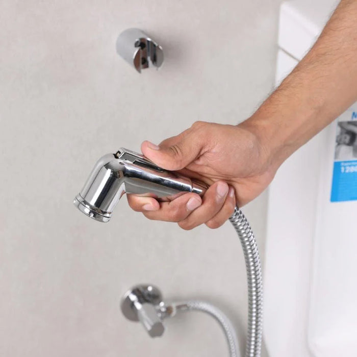 Milano Deluxe Shattaf Chrome With Angle Valve