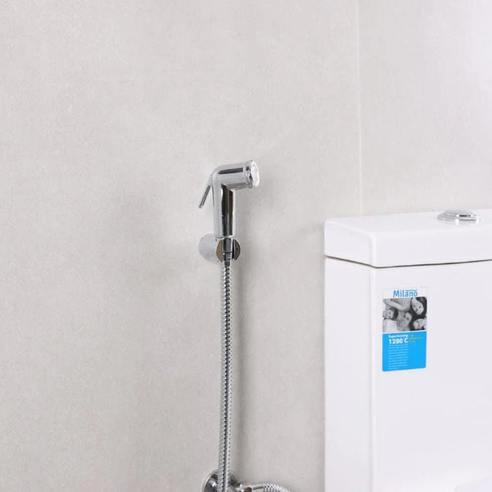 Milano Deluxe Shattaf Chrome With Angle Valve