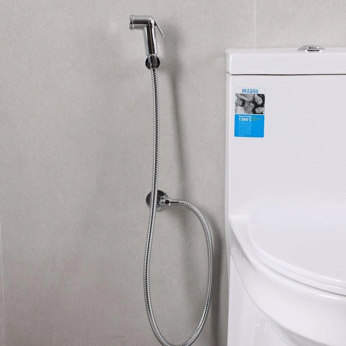 Milano Deluxe Shattaf Chrome With Angle Valve