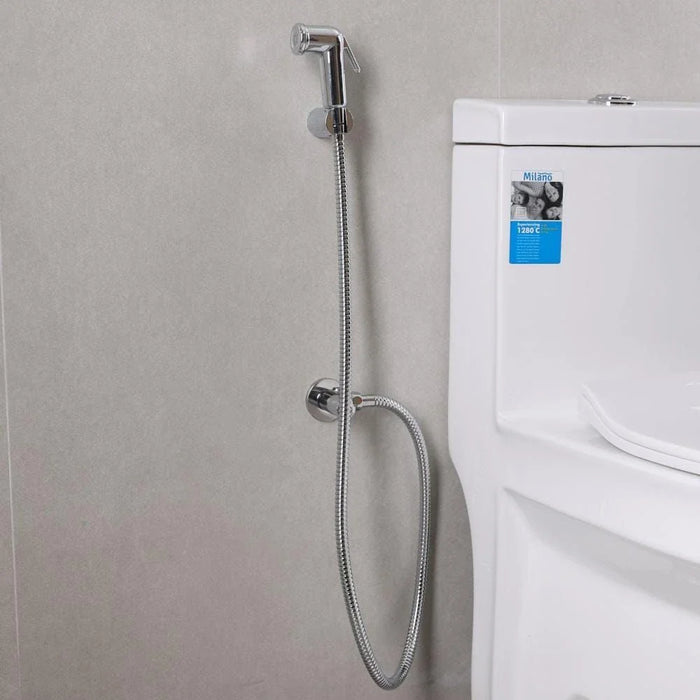 Milano Deluxe Shattaf Chrome With Angle Valve