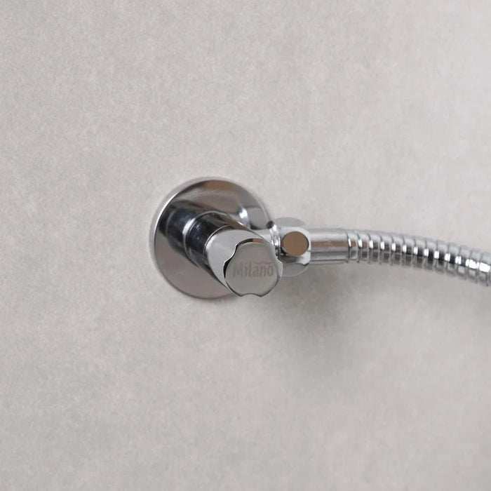 Milano Deluxe Shattaf Chrome With Angle Valve