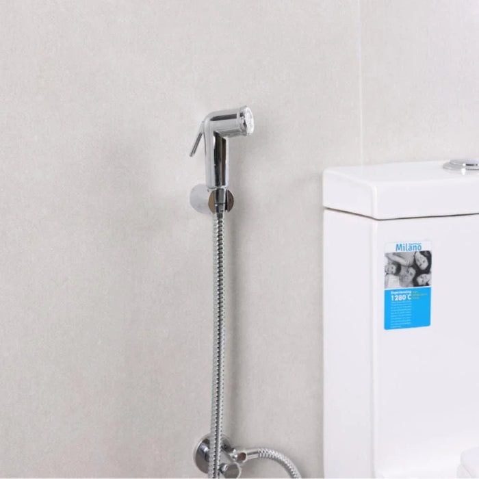 Milano Deluxe Shattaf Chrome With Angle Valve