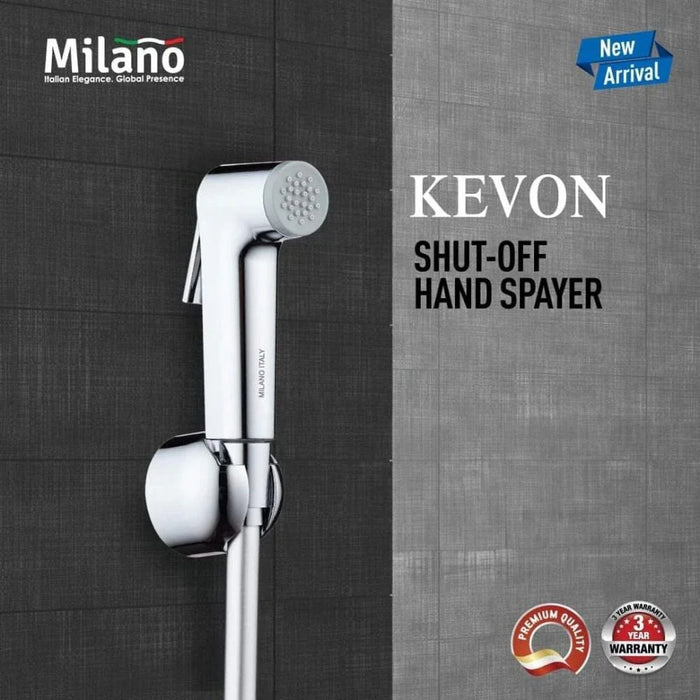 Milano Kevon Shattaf Set | Modern Handheld Bidet Spray, Durable Build, Stylish Bathroom Hygiene Solution | 3-Year Warranty