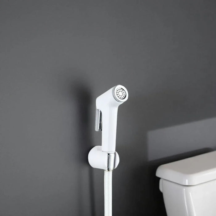 Milano Plus Royal Shattaf Set| Premium Handheld Hose & Holder| PVC Finish, Leak-Proof Design, Ideal for Bathroom Hygiene & Comfort | White | 3-Year Warranty
