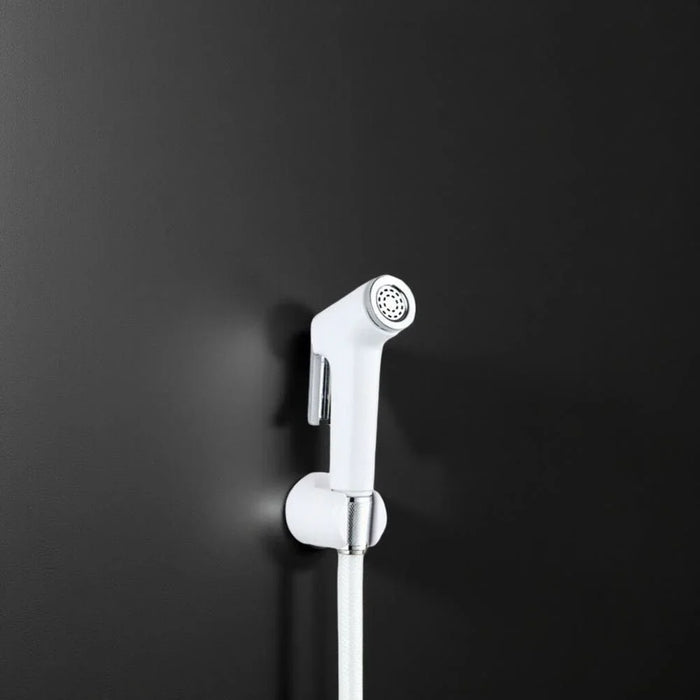 Milano Plus Royal Shattaf Set| Premium Handheld Hose & Holder| PVC Finish, Leak-Proof Design, Ideal for Bathroom Hygiene & Comfort | White | 3-Year Warranty