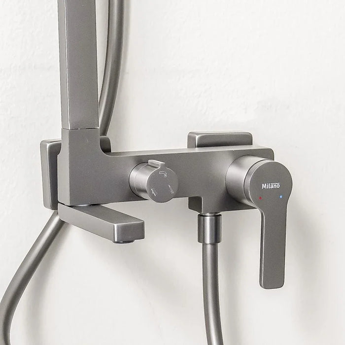 Milano Hope Rain Shower Column - Complete Gun Metal