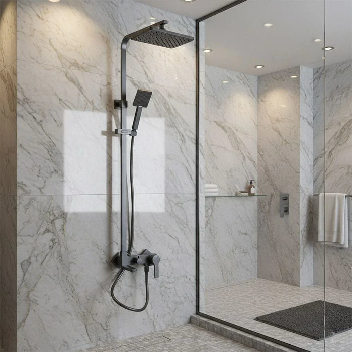 Milano Hope Rain Shower Column - Complete Gun Metal