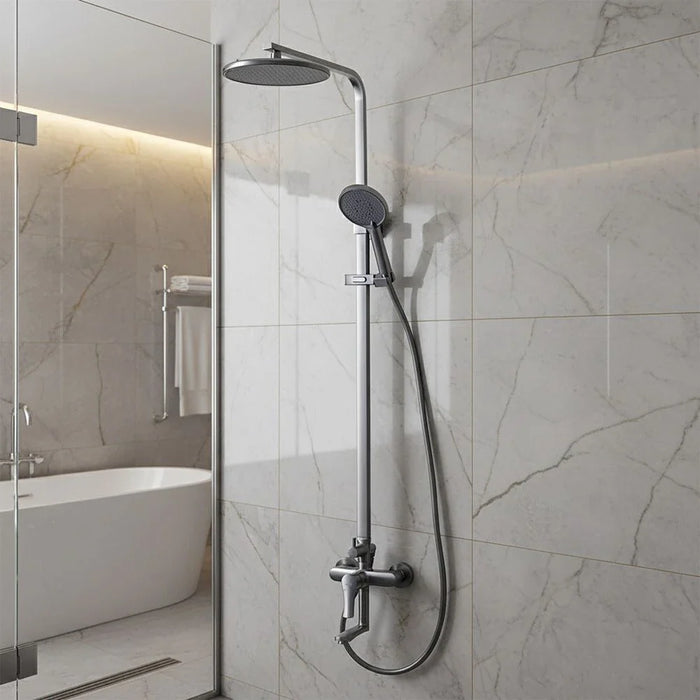 Milano Charming Rain Shower 3 Function Sq. Column-Complete Set Matt Black