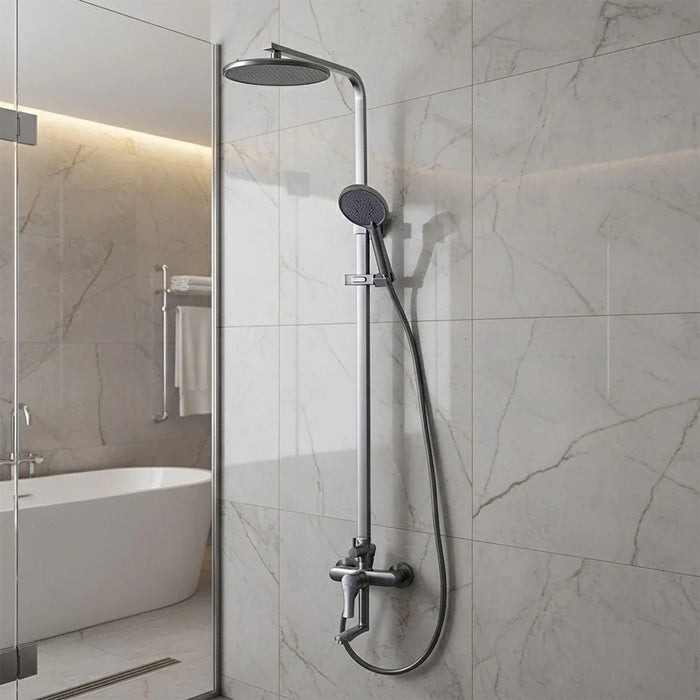 Milano Charming Rain Shower 3 Function Sq. Column - Complete Set Gun Metal
