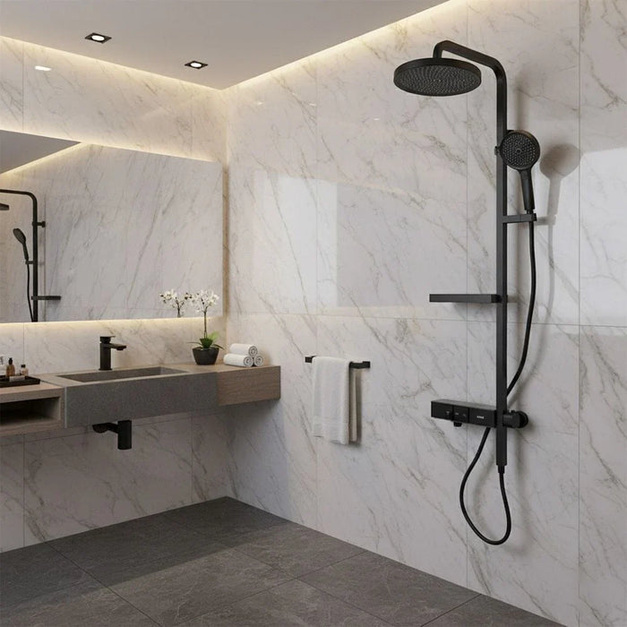 Milano Aston Shower Panel-Velvet Black