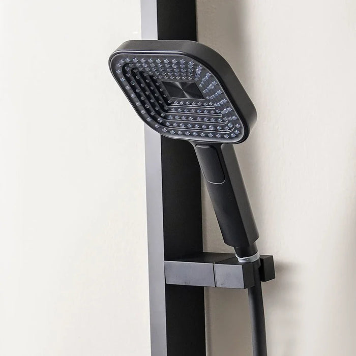 Milano Alfa Shower Panel-All Black