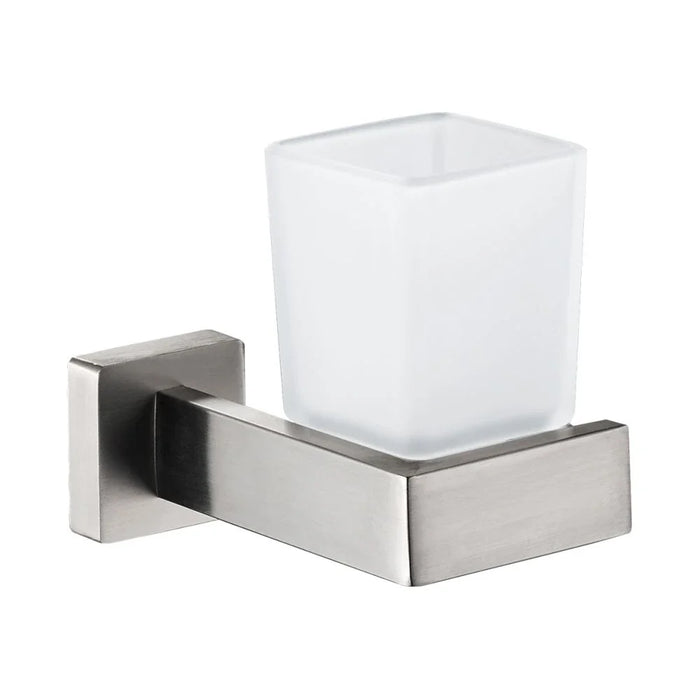 Milano Mariz Thumbler Holder Square Brushed Nickel
