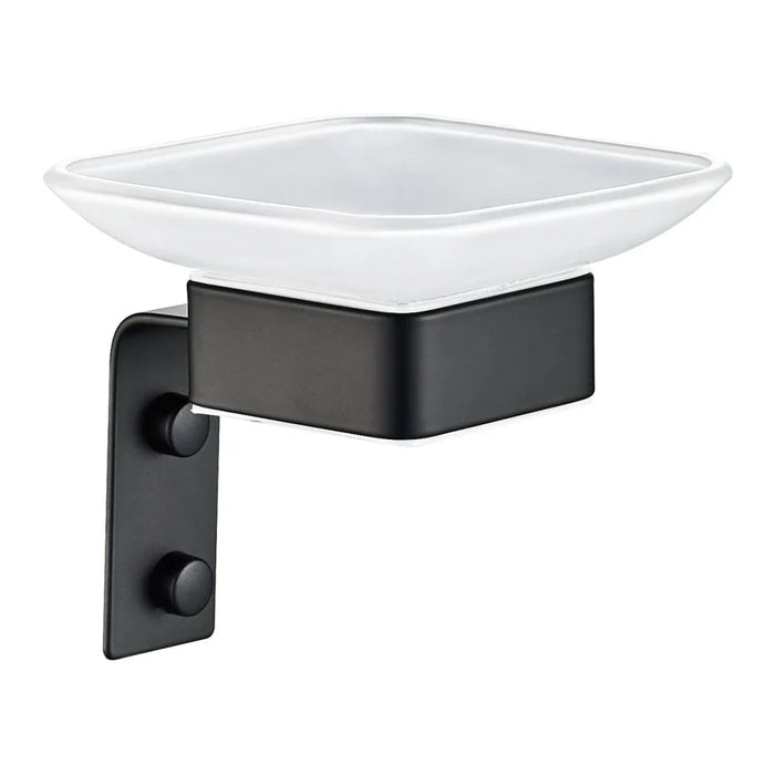 Milano Mae Bathroom Accessories 7 Pcs Gift Set Matt Black