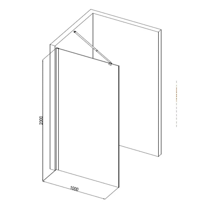 Milano Plus Bath Screen 8Mm (Wb100-1)