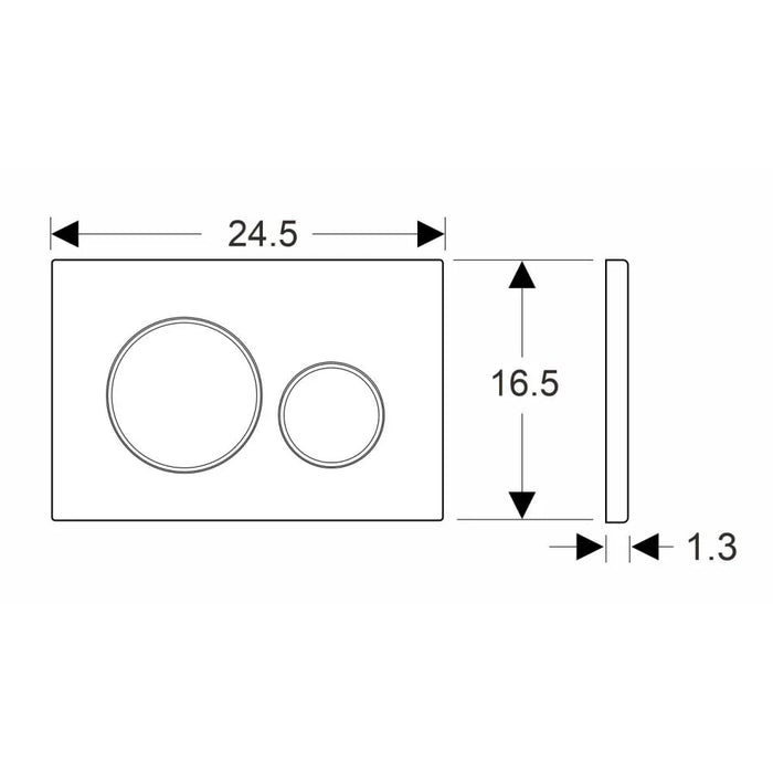 Milano Luxe Viola Concealed Flush Fitting With Chrome Push Plate AJ401+FD023