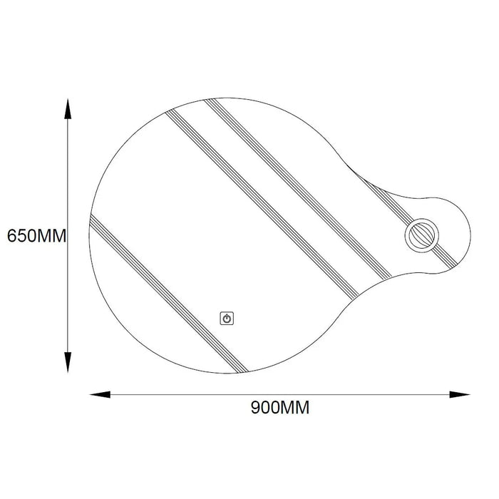 Milano Magnifying Mirror Round 900*650Mm (Hs16463)