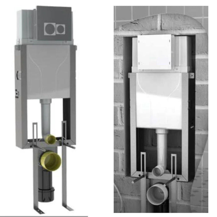 Sanica Concealed Flush & Mechnism With Push Plate Chrome- Made In Turkey