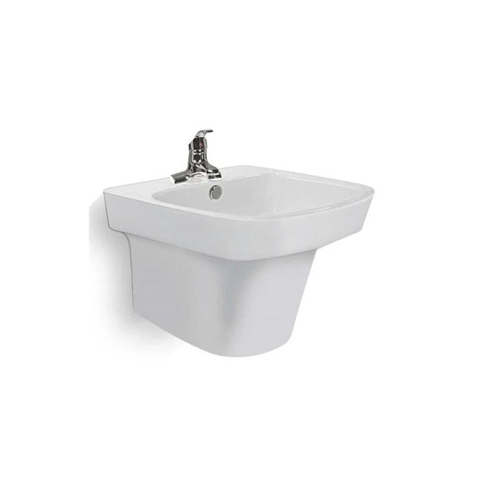 Milano Luxe Wall Hung Wash Basin Single Mould 8522æ - 505X465X390Mm Wht Square Made In China