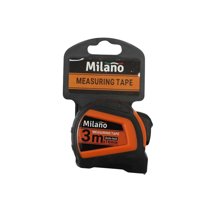 Milano Measuring Tape 3 Mtr (16Mm) Rs51-Abs With Magnetic Hook Orange/Black