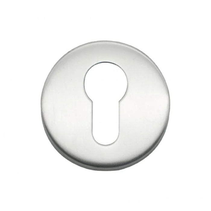 Milano Europrofile Escutcheon Round| Durable Zinc Alloy Keyhole Cover Plate for Door Lock Security, Modern Design for Interior & Exterior Doors, Satin Finish Hardware | 53X9Mm