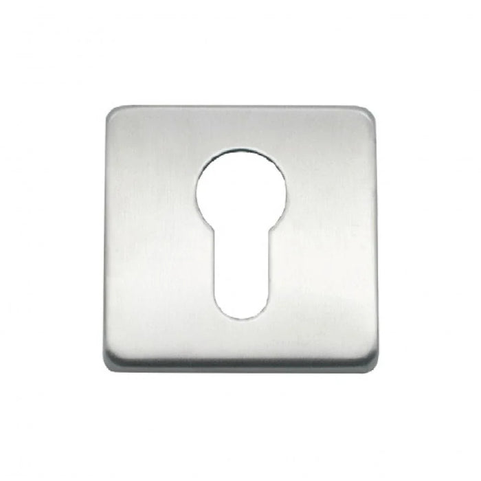 Milano Europrofile Escutcheon Square| Durable Zinc Alloy Keyhole Cover Plate for Door Lock Security, Modern Design for Interior & Exterior Doors, Satin Finish Hardware | 53X53