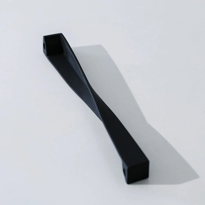 Milano Ella Cabinet Zinc Handle| Premium Pull Handle for Kitchen Cabinets, Drawers, Cupboards, Wardrobes| Sleek Modern Design Furniture Handle | Earl Black | 202X20X20Mm