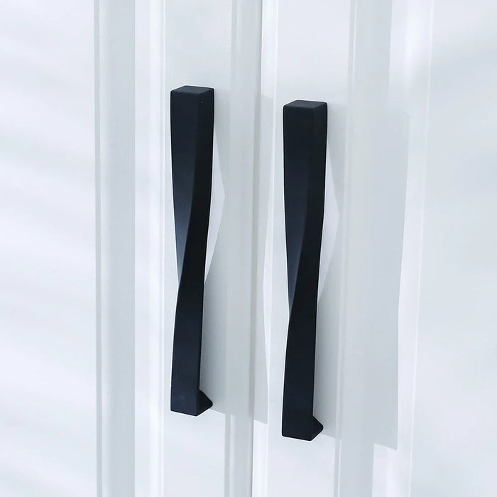 Milano Ella Cabinet Zinc Handle| Premium Pull Handle for Kitchen Cabinets, Drawers, Cupboards, Wardrobes| Sleek Modern Design Furniture Handle | Earl Black | 202X20X20Mm