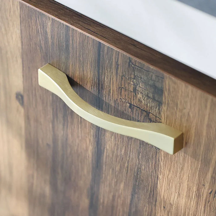Milano Ivy Cabinet Zinc Handle| Premium Pull Handle for Kitchen Cabinets, Drawers, Cupboards, Wardrobes| Sleek Modern Design Furniture Handle | Brushed Gold |138X25X16Mm