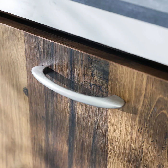 Milano Aria Cabinet Handle Zinc Alloy| Premium Pull Handle for Kitchen Cabinets, Drawers, Cupboards, Wardrobes| Sleek Modern Design Furniture Handle Handle | Bsn Matte |155X33X13Mm