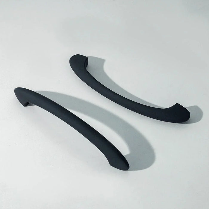 Milano Aria Cabinet Handle Zinc Alloy| Premium Pull Handle for Kitchen Cabinets, Drawers, Cupboards, Wardrobes| Sleek Modern Design Furniture Handle | Earl Black | 195X33X13Mm