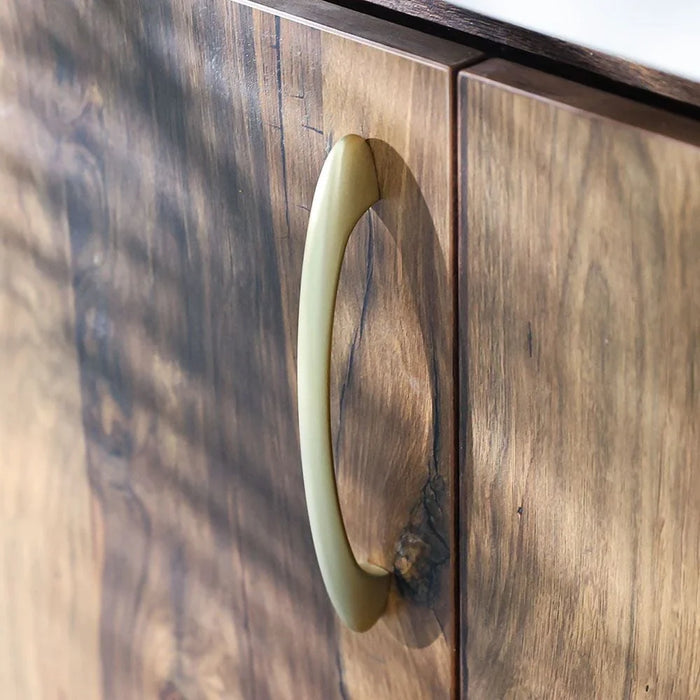 Milano Aria Cabinet Handle Zinc Alloy| Premium Pull Handle for Kitchen Cabinets, Drawers, Cupboards, Wardrobes| Sleek Modern Design Furniture Handle | Brushed Gold | 195X33X13Mm