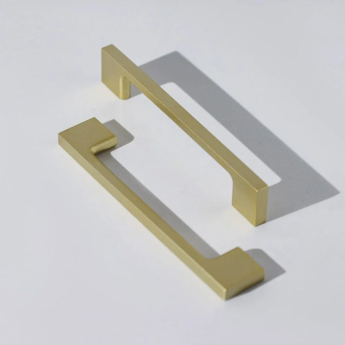 Milano Hazel Cabinet Handle Zinc Alloy| Stylish & Durable Pull Handle for Kitchen, Drawer, Cupboard, Wardrobe| Modern Design Furniture Handle Brushed Gold | 161X27.5X6Mm