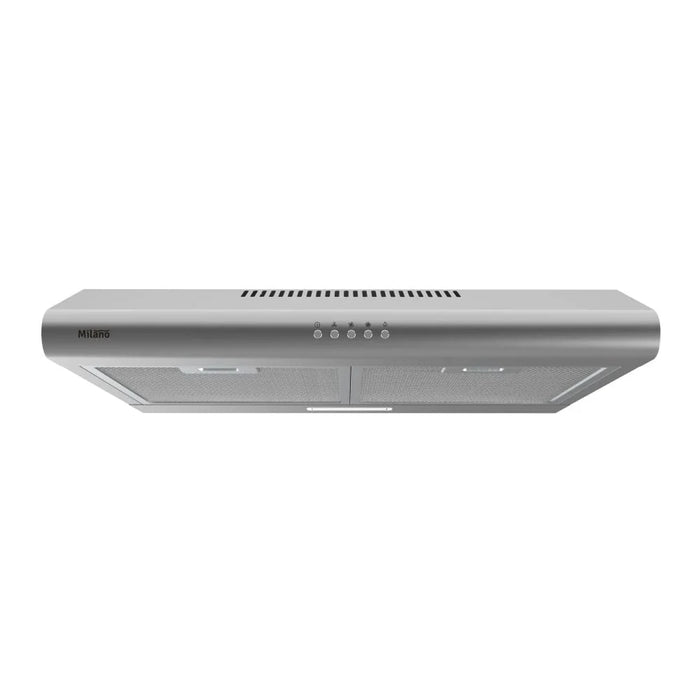 Milano Kitchen Hood| High-Performance Stainless Steel Range Hood with Powerful Ventilation, Energy Efficient, Easy to Clean, Noise Reduction Technology, Perfect for Modern Kitchens 60Cm Chrome