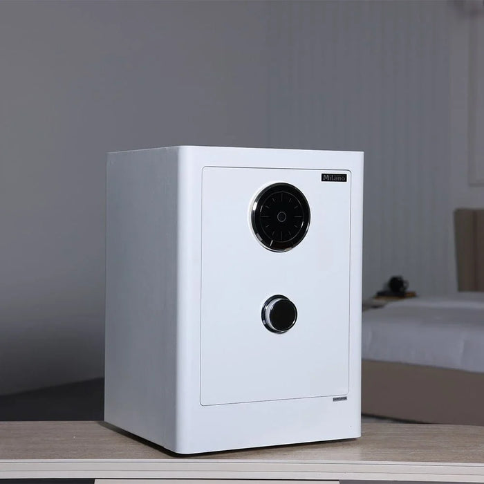 Milano Premium Anti-Burglary Safe-White-600x420x380 mm-With 1-Year Warranty