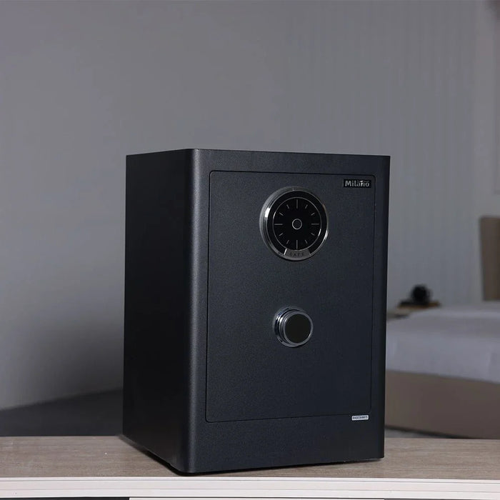 Milano Premium Anti-Burglary Safe-Black-600x420x380 mm-With 1-Year Warranty