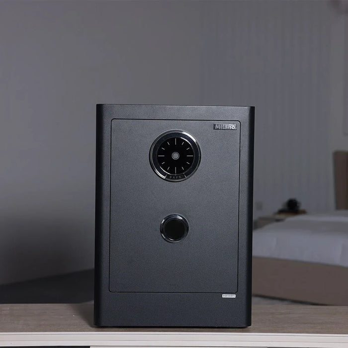 Milano Premium Anti-Burglary Safe-Black-600x420x380 mm-With 1-Year Warranty