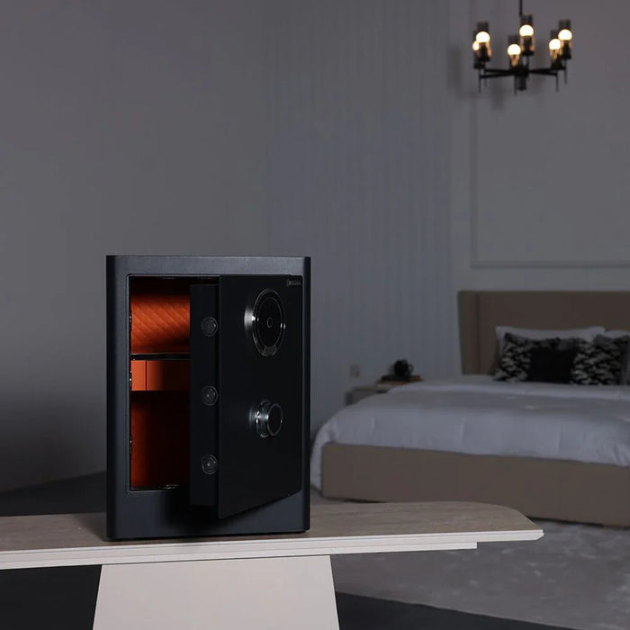 Milano Premium Anti-Burglary Safe-Black-600x420x380 mm-With 1-Year Warranty
