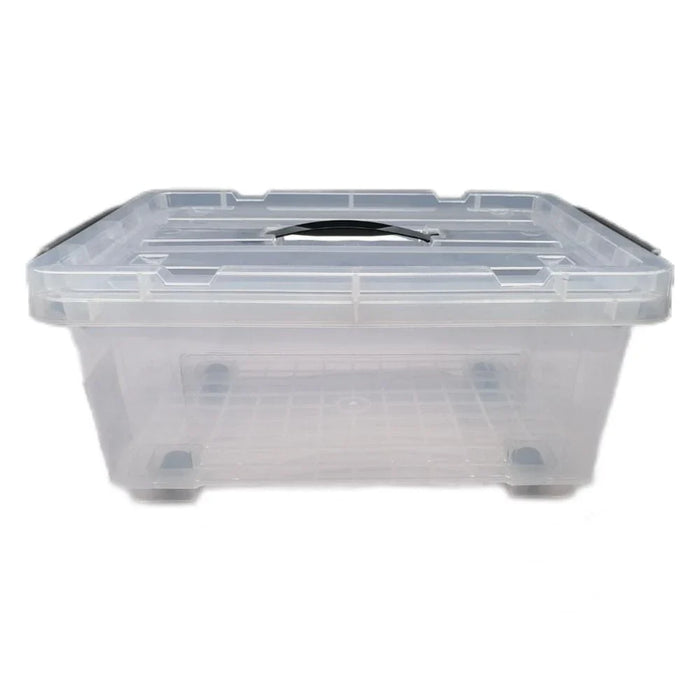 Milano Clear Plastic Storage Box| Durable Transparent Organizer Container for Home, Office & Craft Supplies, Stackable Design, Multi-Purpose Storage Solution for Easy Access & Visibility | 13L