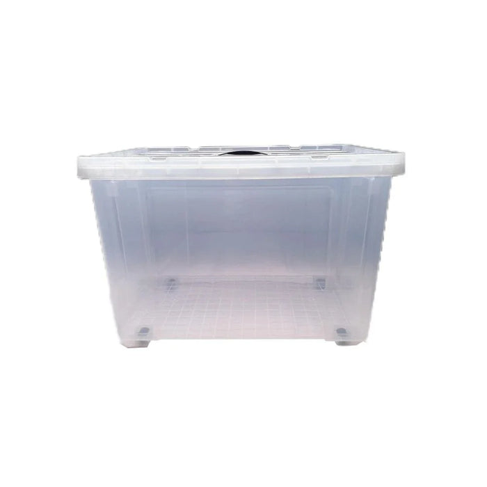 Milano Clear Plastic Box 85L (Rug07) With Wheels 66_45_43Cm