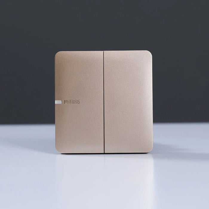 Milano 10A 2 Gang 1 Way Switch Gd Ps