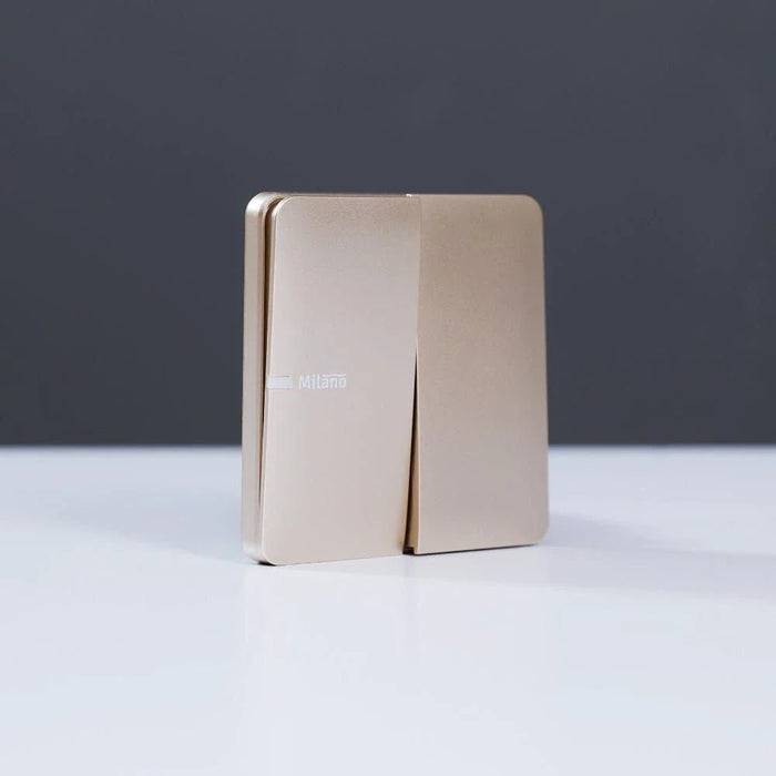 Milano 10A 2 Gang 1 Way Switch Gd Ps