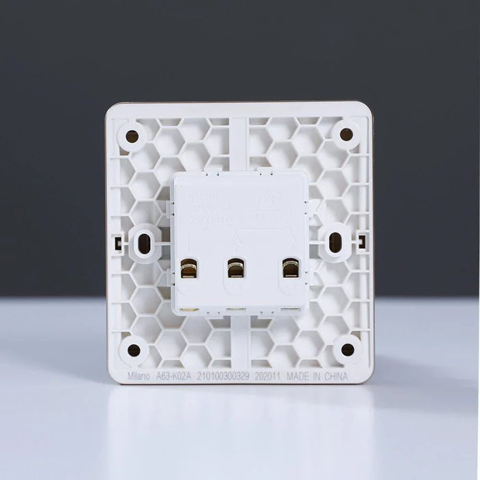 Milano 10A 2 Gang 1 Way Switch Gd Ps