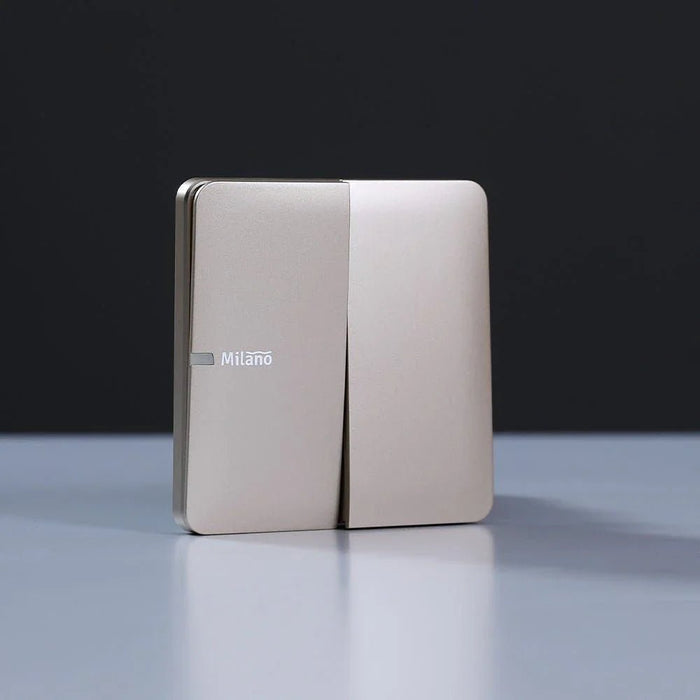 Milano 10A 2 Gang 2 Way Switch Gd Ps
