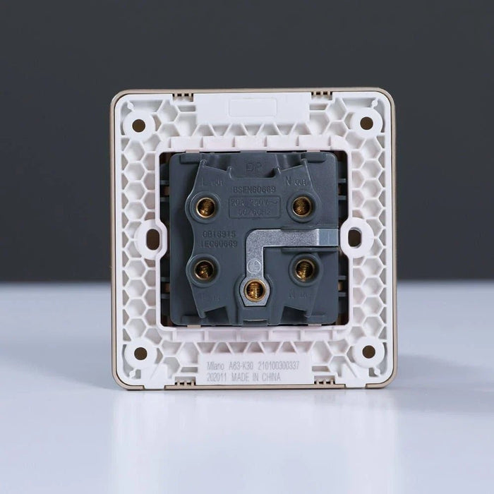 Milano 20A Dp Switch With Neon Gd Ps